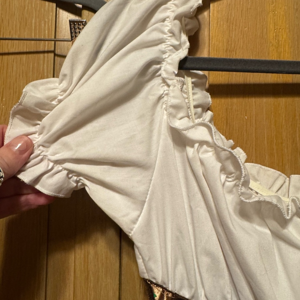 Leg Avenue German Dirndl Brown & White Peasant Dress - Oktoberfest 🇩🇪 - Picture 7 of 13
